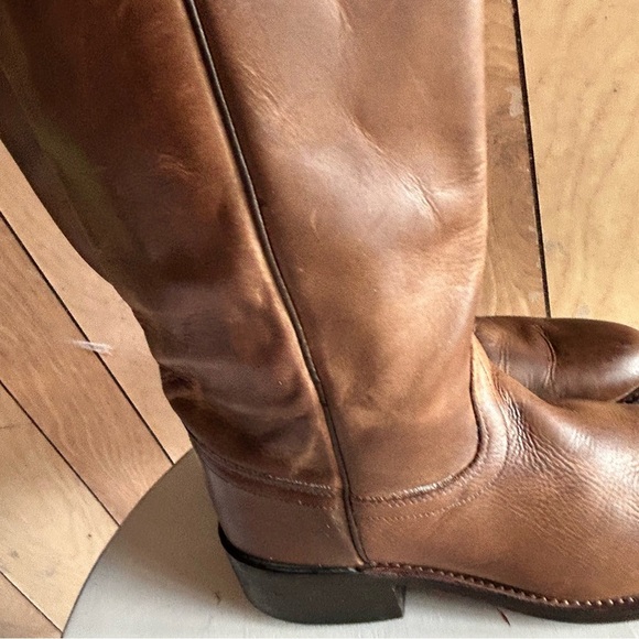 Old West Women's Riding Boot Round Toe Womans Brown  Lb1624 sz 6.5 - Picture 8 of 14
